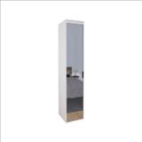Módulo 450 Mm 1 Porta De Espelho Com Cabideiros Belmax Branco