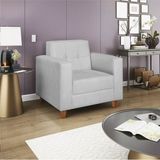 Poltrona Decorativa Dallas Maranata Estofados Branco