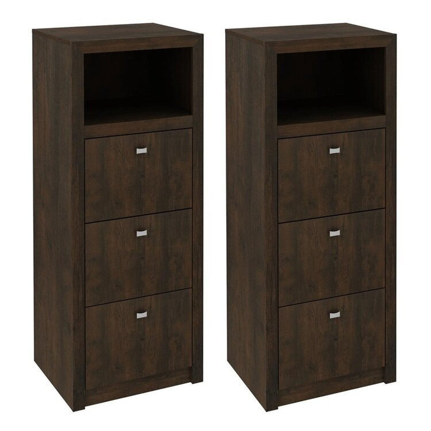 Kit 2 Gaveteiros 3 Gavetas Para Pasta Suspensa Me4118 Rústico