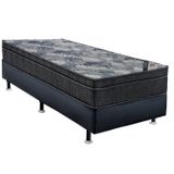 Cama Box Iso Molas Superpocket Solteiro Ortobom Preto E Azul