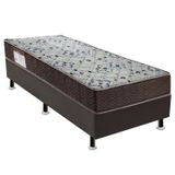 Cama Box Iso D45 Solteiro Ortobom Marrom E Branco