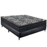 Cama Box Iso Molas Nanolastic Black Casal Ortobom Preto E Cinza