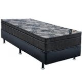 Cama Box Iso Molas Superpocket Solteiro Ortobom Preto E Azul