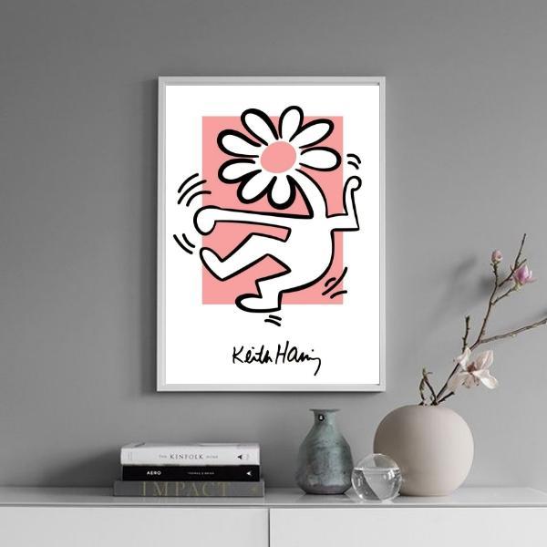 Quadro Ketih Haring Dancing Flowers 45x34cm - Carrefour