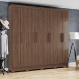 Guarda-Roupa Casal 8 Portas 4 Gavetas Devon Henn Castanho HP