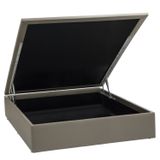 Base Baú Physical Corino Casal 138x188x39cm Ortobom Bege