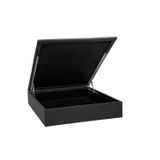 Base Baú Physical Corino Casal 138x188x39cm Ortobom Preto