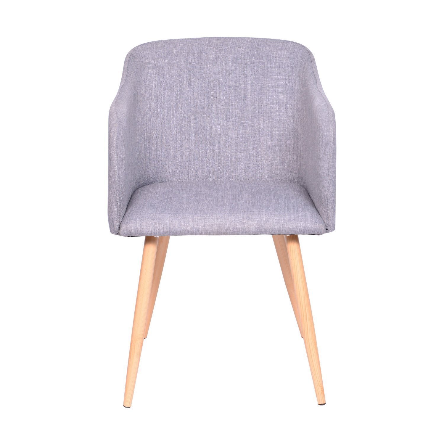 Cadeira Com Braço Base Metal Charla Or Design Cinza