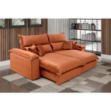 Sofá Retrátil E Reclinável 2 Lugares Lírio Suede Terracota
