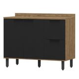 Balcao Pia Com Tampo Mdf 120 Cm Tosc Bt3 Tp1 Freijo Nero Mxm