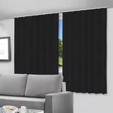 Cortina Blackout Preto 280x180cm Para Trilho Sala E Quarto