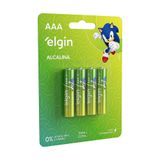 Pilha Alcalina Aaa Blister 4 Peças - Elgin