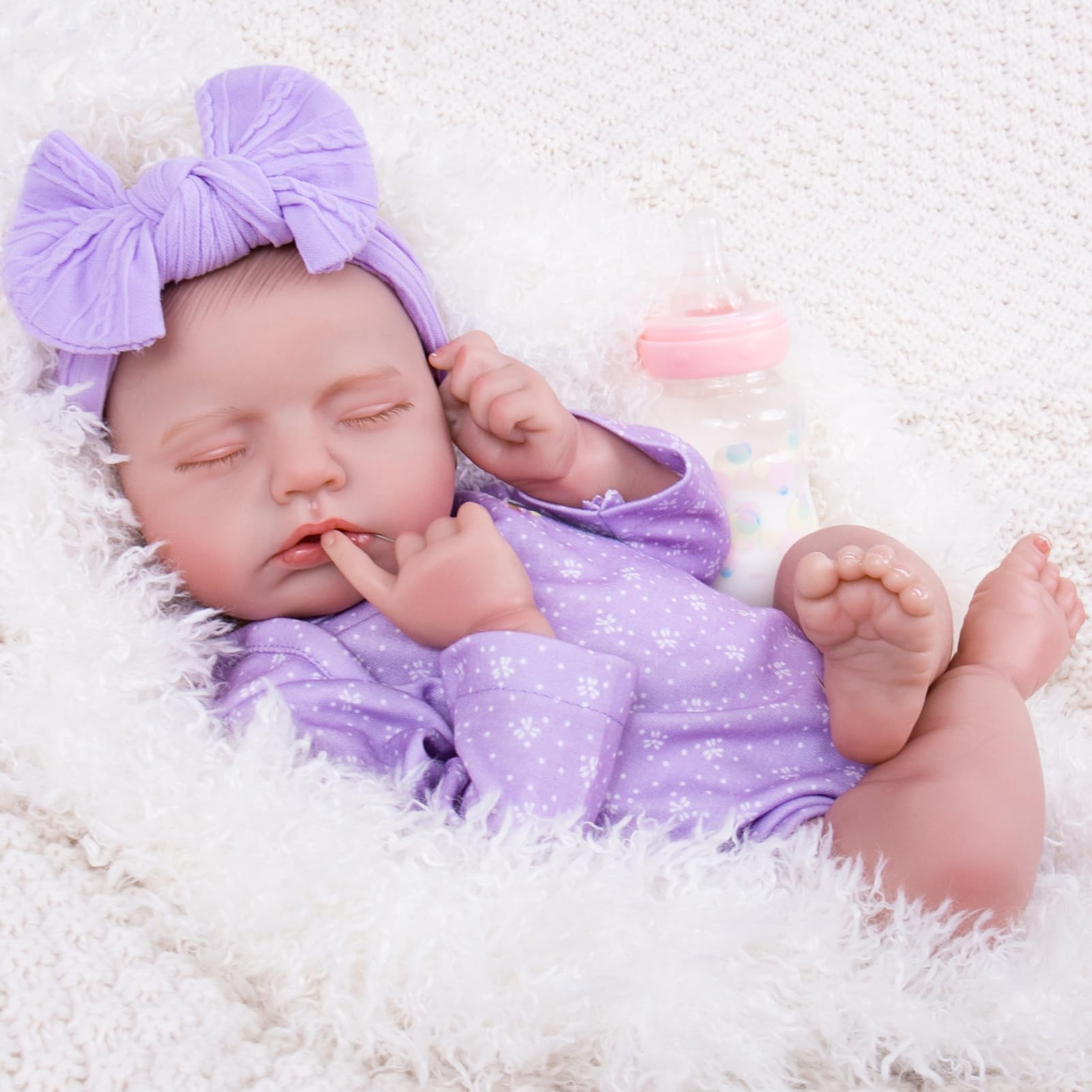 Boneca Reborn Aori Lifelike 50 Cm Com Kit De Brinquedos Para Alimentação Para Meninas