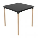 Mesa de Jantar Pés em Madeira Atto Grifit Preto