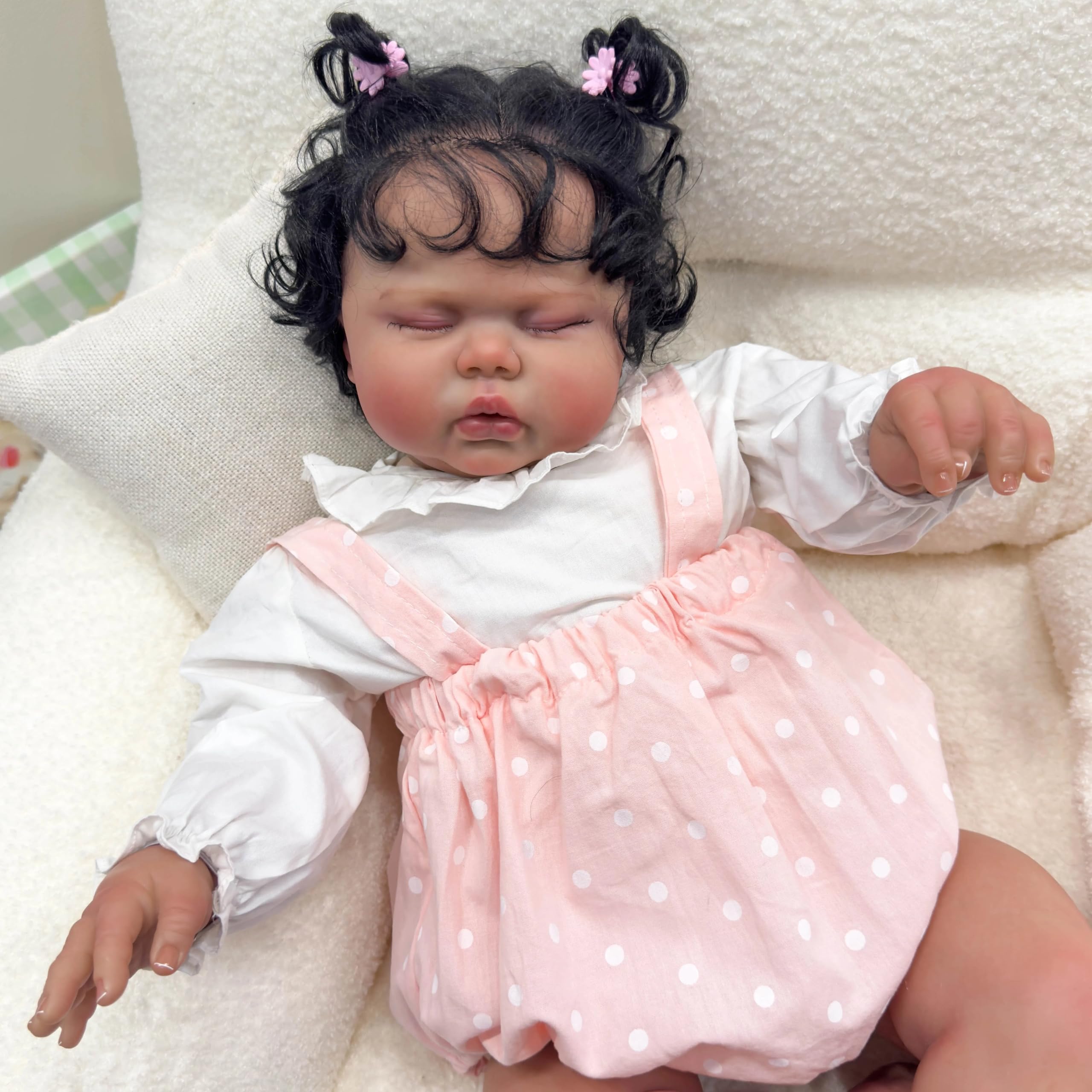Boneca Reborn Angelbaby Black Girl 60 Cm De Silicone Macio