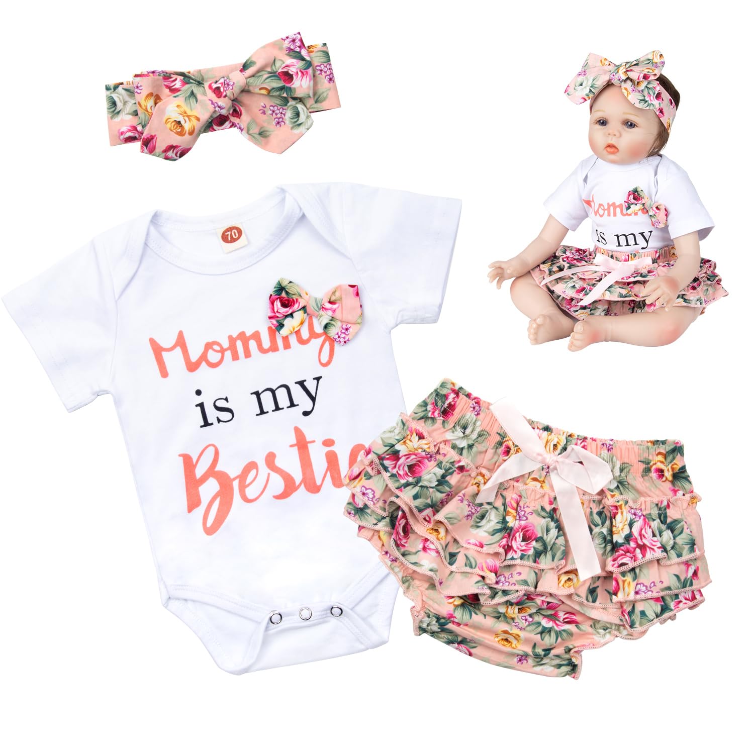 Conjunto De Roupas Para Bonecas Reborn Baby Dolls Girl 50-55 Cm