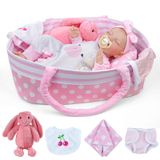 Boneca Reborn Baby Doll Babeside Lifelike, Corpo De Vinil Completo De 50 Cm
