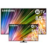 Smart TV 85" 4K Samsung Neo QLED QN85QN85DBGXZD + Smart TV 55" 4K Samsung Neo QLED QN55QN85D