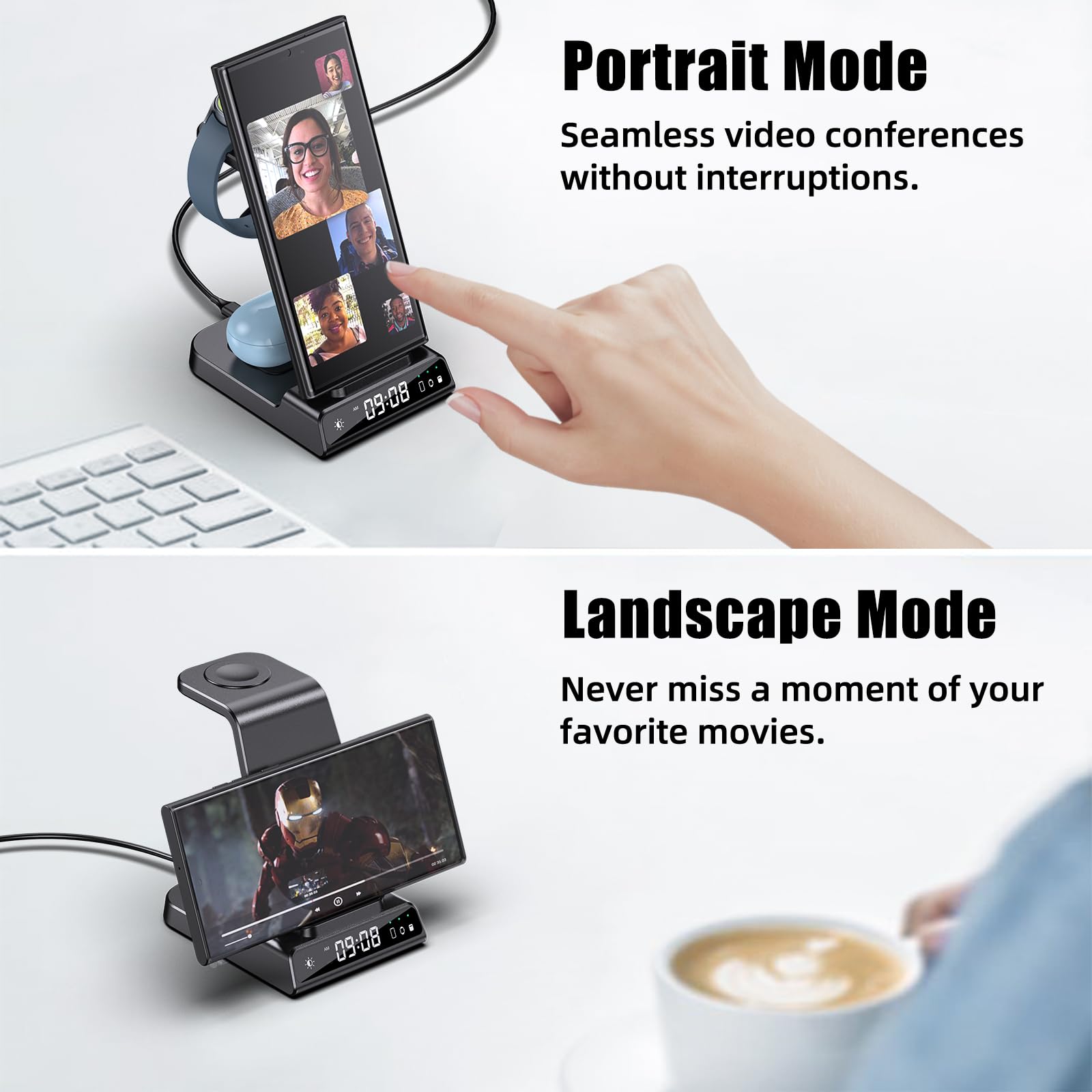 Carregador Sem Fio Neotrixqi 3 Em 1 Para Samsung Galaxy S25 Ultra/s24 ...