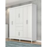 Guarda-Roupa Casal Munique 8 Portas e 2 Gavetas Demóbile Branco