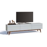 Rack para TV até 60 Polegadas 3 Gavetas Classic Moderno Imcal Branco Acetinado