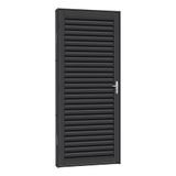 Porta De Aço Laminada Tradição 83x215 R120 Abertura Esquerda - Cinza