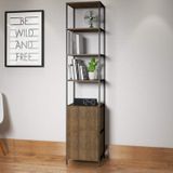Estante Multiuso 1 Porta 5 Prateleiras Steel Quadra Artesano Vermont