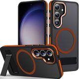 Capa De Telefone Malewolf Slim Case Para Samsung Galaxy S25+ Preta/laranja