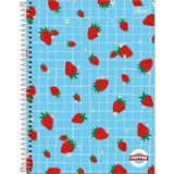 Caderno Universitário Pepper Feminino Tilibra Capa Dura Espiral - 10 Matérias 160 Folhas Morango