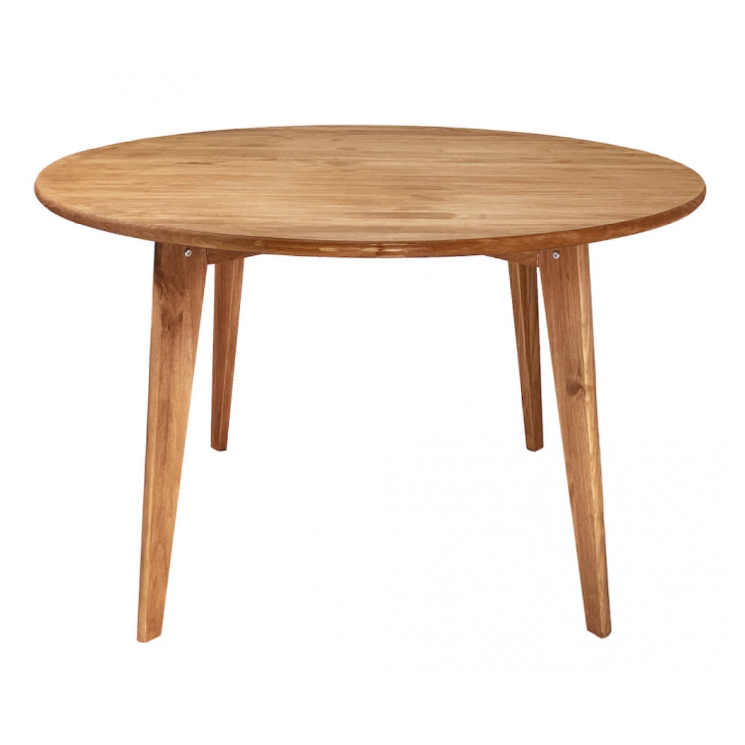 Mesa Redonda Design Escandinavo Em Madeira E Acabamento Acetinado Em Cera Coleção Scandian Cera Cor Natural