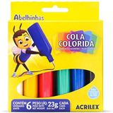 Cola Colorida Acrilex 6 Cores - 23g Cd