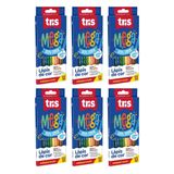 Pacote Lápis De Cor Tris Mega Soft Color - 12 Cores C- 6 Unidades