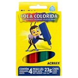 Cola Colorida Acrilex 4 Cores - 23g Cd