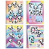 Pacote Caderno Universitário Lovely Friend Tilibra Capa Dura Espiral - 1m 80 Folhas C- 4 Unidades