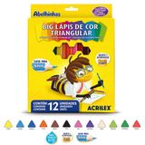 Big Lápis De Cor Triangular Mina 4mm Acrilex - 24 Cores