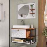 Conjunto De Banheiro Lancy 0,80cm Cinamomo/br
