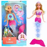 Boneca Princesa Sereia Anlily Com Som Luz Articulada Castela