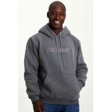 Blusa Moletom Masculina Logo Relevo Polo Wear Mescla Medio