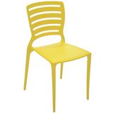 Cadeira Empilhável Encosto Vazado Horizontal Sofia Tramontina Amarelo