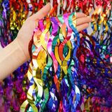 Cortinas De Franja, Folha De Ouropel Metálica Shiny Wave, 1 X 2 Unidades