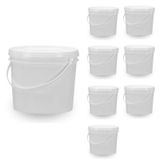 Balde 1.8 Litros Branco Para Fermentar Vinho 7 Pçs