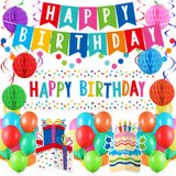 Kit De Decorações De Aniversário Gatherfun Happy Birthday