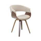 Cadeira Base Madeira Betina Creme Rivatti