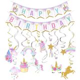 Decorações De Festa Unicórnio Aniversário Unicórnio Suprimentos Para Festas