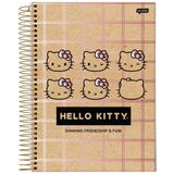 Caderno Univ 1 Matéria 80fl Hello Kitty Kraft Xadrez Jandaia