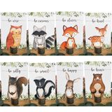 Peças Centrais Buerhanerry Woodland Animal Baby Shower 8 Unidades