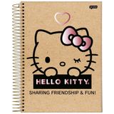 Caderno Univ 1 Matéria 80fl Hello Kitty Kraft Wink Jandaia
