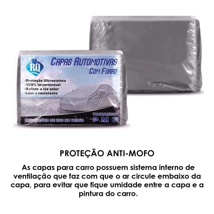 Capa Carro Pickup Big M Impermeável Forro Central Cinza - imagem 4