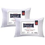Travesseiro Fibras Siliconadas Plus Percal 200 Fios Kit C/ 2 Un 70x50x15 - Ortobom