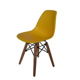 Cadeira Infantil Polipropileno e Base Madeira Florida Kids Fratini Móveis Amarelo